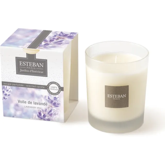 Esteban Voile de Lavande Geurkaars 170g Wit