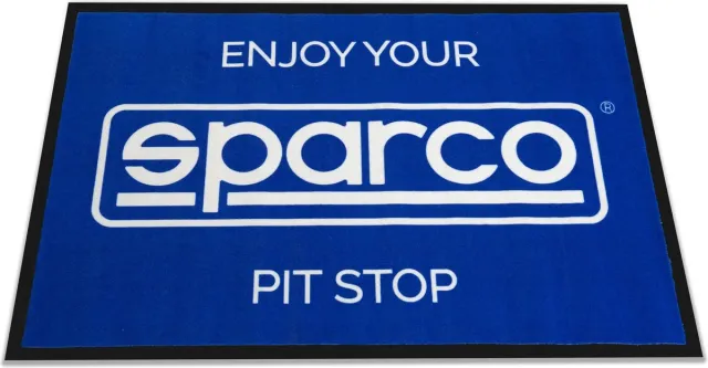 SPARCO Welcome Deurmat - Motorsport Deurmat - Zwart Blauw