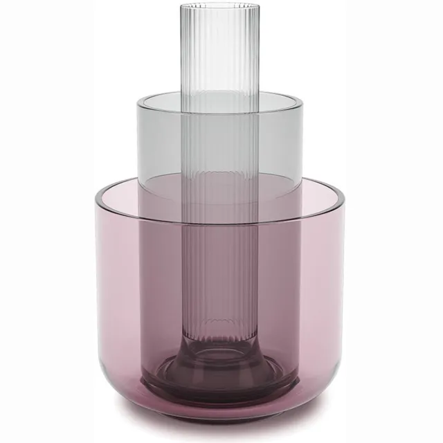 Umbra Layla vaas 15x27x15cm 3 stuks glas kleurmix