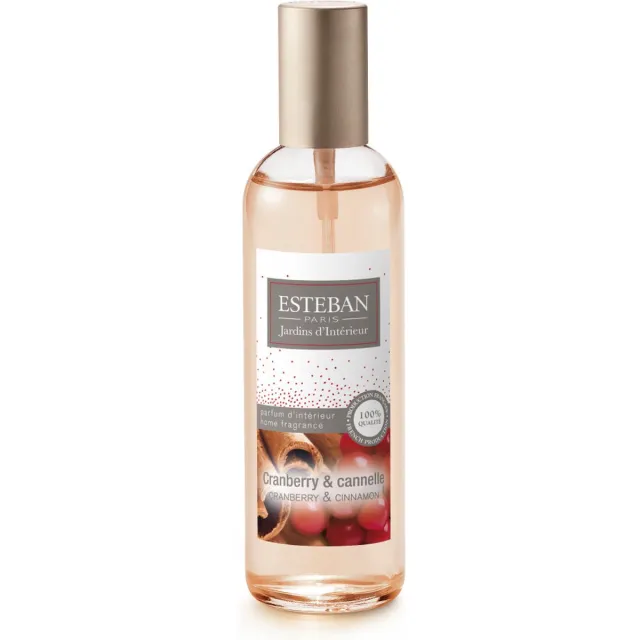 Esteban Cranberry et Cannelle Roomspray 100ml Transparant