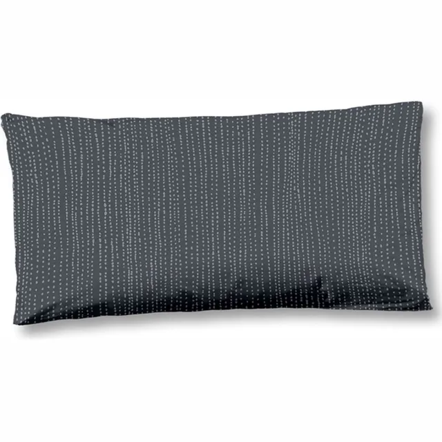 Slaaptextiel Sierkussen Katoensatijn - Subtiel Glazend - Zacht - Luxe Kussen Brano - (40x80 cm) Antraciet