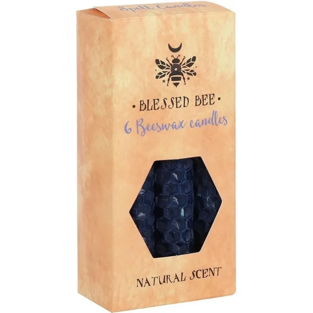 Something Different Kaars Pack of 6 Blue Beeswax Spell Candles Blauw