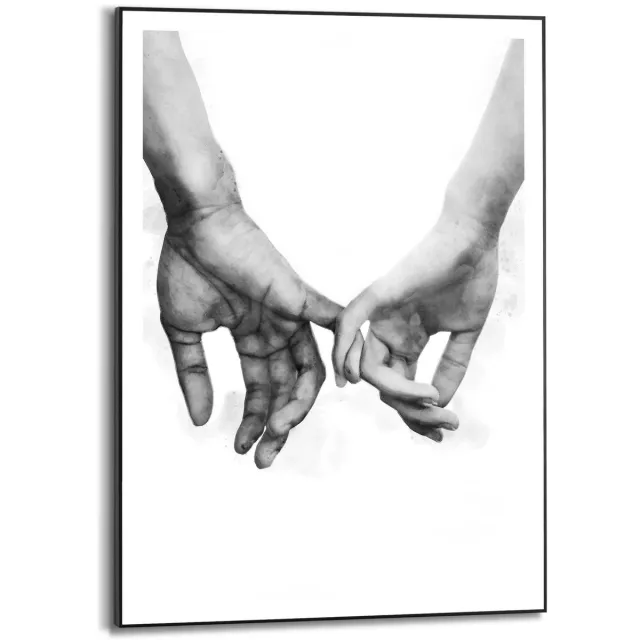 Reinders Schilderij Liefde - 70 x 50 - Hout - REINDERS Zwart-Wit Zwart