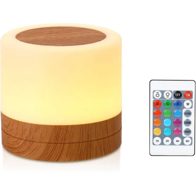 Excitat Nachtlampje - Bedlamp - Dimbaar via touch - Draagbare LED-lamp - Geschikt voor slaapkamer, woonkamer, verpleeglamp wit