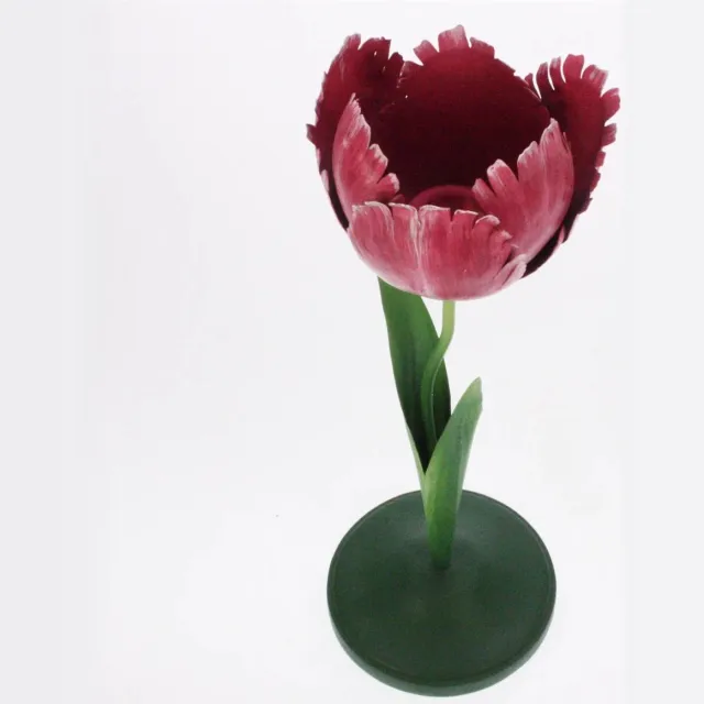 Meander Tulp kandelaar roze 10x10x29,8cm Zie foto