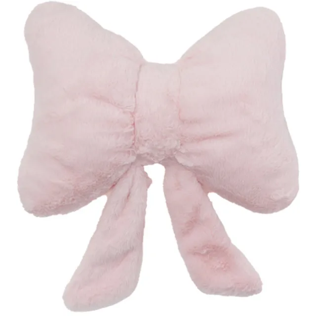 SNQ 1 Strikkussen - 41×31cm - zachte pluche decoratieve strik - sierkussen - schattig kussen - huisdecoratie voor bank, bed, auto en woonkame Roze