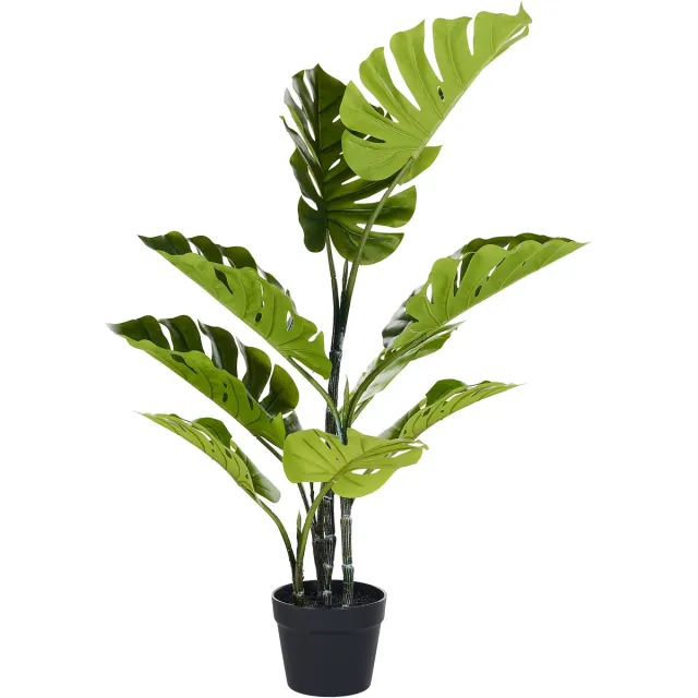 Beliani MONSTERA PLANT - Kunstplant - Groen - 94 cm - Synthetisch