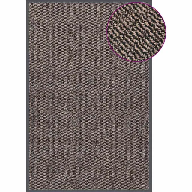 vidaXL Deurmat getuft 120x180 cm donkerbruin