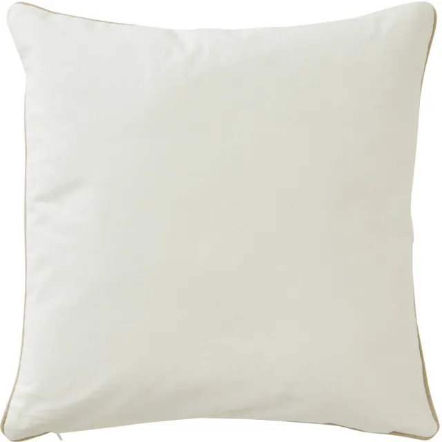 J-Line kussen Schelp - katoen - wit/blauw Multi