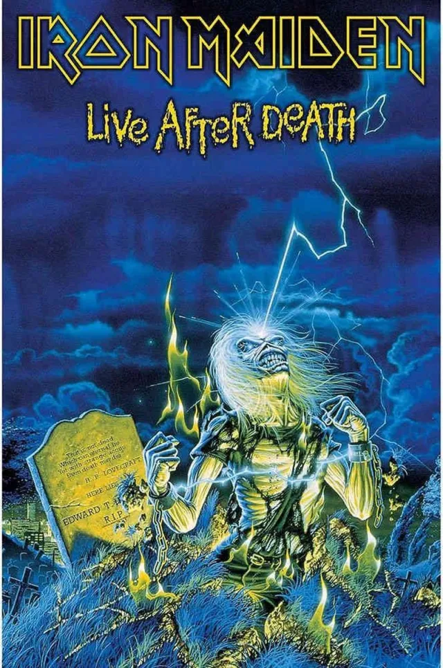 Rock Off Iron Maiden Textiel Poster Live After Death Multicolours