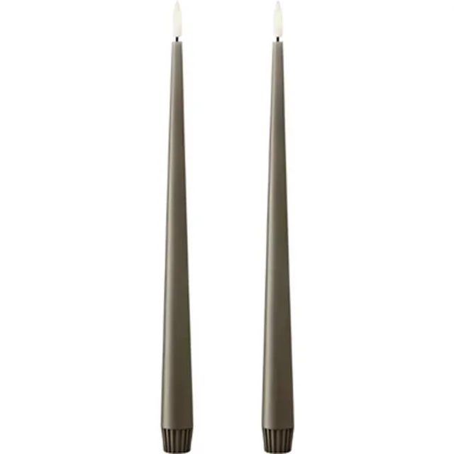 Ester & Erik Led Taper kaars 30cm caviar set van 2 Grijs