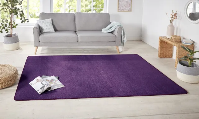 flycarpets Laagpolig Effen Uni Vloerkleed - Nasty - Paars