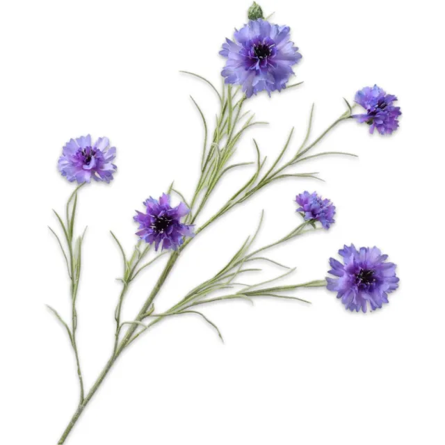 Silk-ka Kunstbloem-Zijden Bloem Korenbloem Tak Lavendel 92 cm