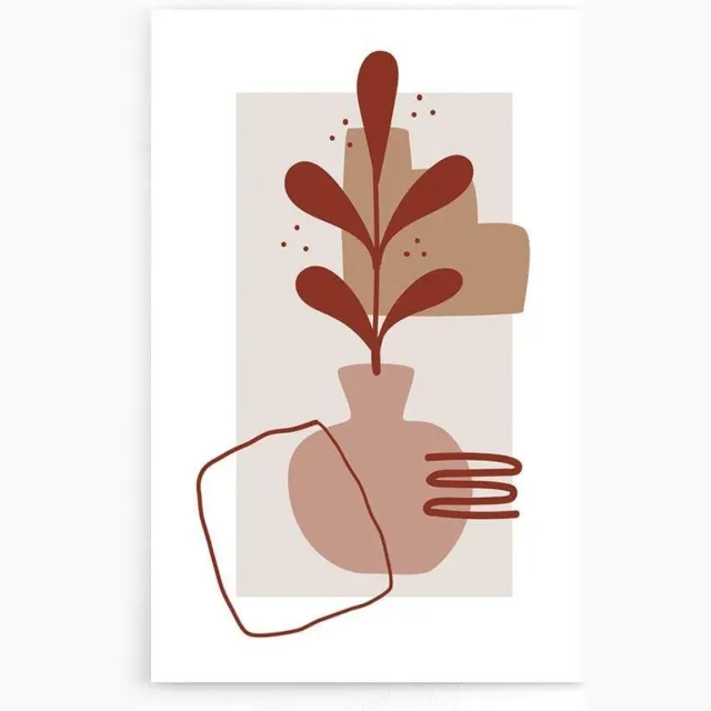 Walljar Abstract Pot - Muurdecoratie - Poster Multi