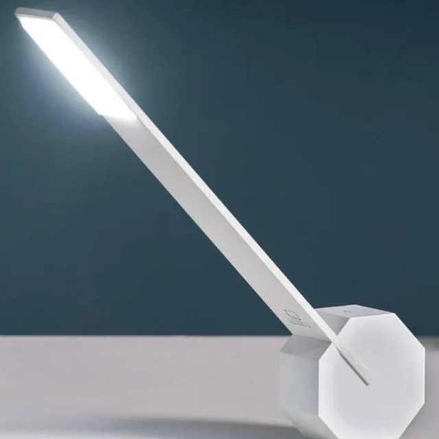 Gingko Bureaulamp Tafellamp - Octagon One wit - oplaadbaar