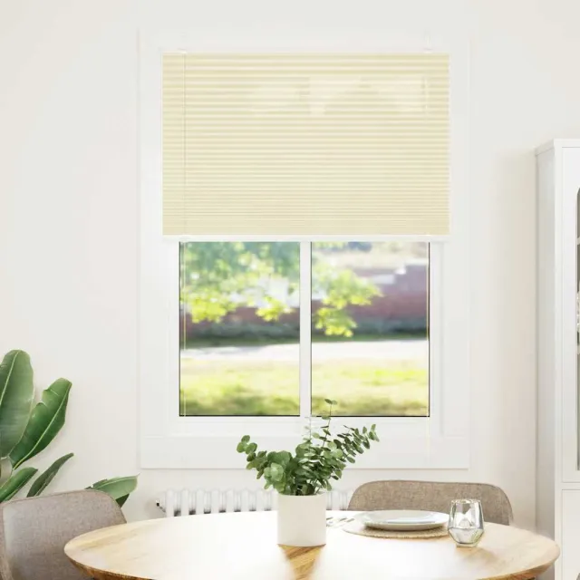 vidaXL Plissé rolgordijn 100x100 cm stofbreedte 99,4cm polyester crème