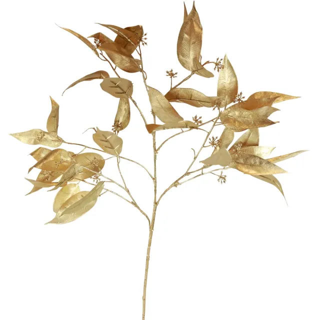 Viana Eucalyptus Kunstlancetten Eucalyptustak Goud 95cm