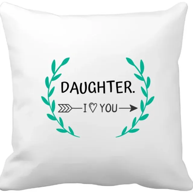 Akyol daughter i love you Kussen hoes - Dochter - de liefste dochter - verjaardag - cadeautje voor dochter - dochter artikelen - kado - geschenk - 40 bij 40 cm Multicolor