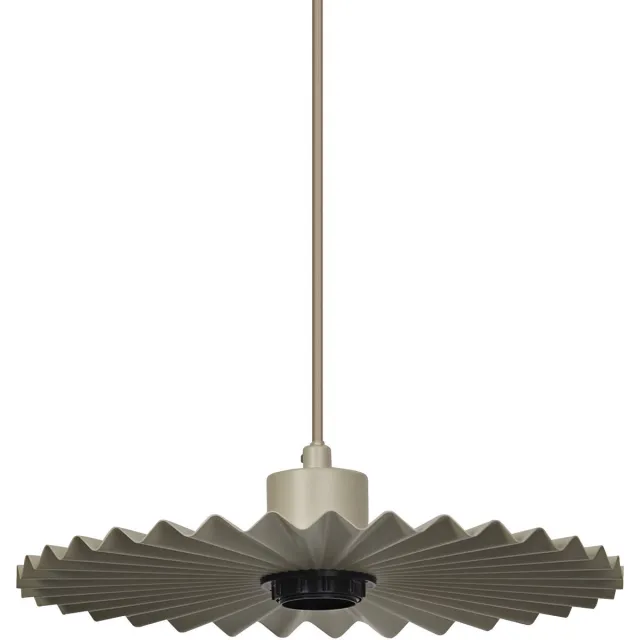 Osram Decor Geplooide decoratieve lampenkap hanglamp met E27 fitting, gemaakt van metaal, 295mm, IP20, beige