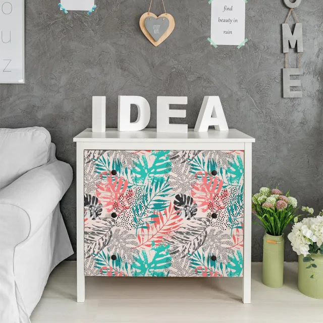 Ambiance Sticker Tropische meubelsticker nariiorono 60 x 90 cm Multi color