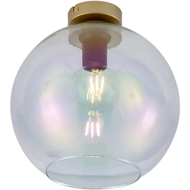 QAZQA sandra - Art Deco Plafondlamp - 1 lichts - Ø 30 cm - Goud/messing - Woonkamer
