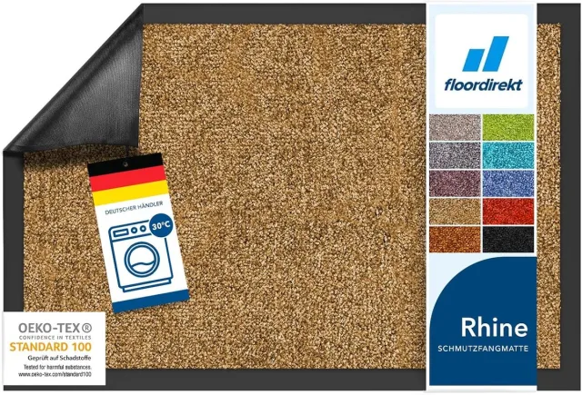 Floordirekt Deurmat - Droogloopmat - Schoonloopmat - Rhine - Gilded Beige - 60 x 90 cm