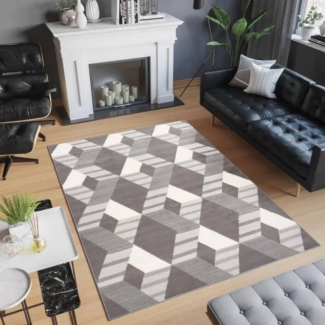 Tapiso Laila Vloerkleed Grijs Modern Woonkamer Slaapkamer Tapijt