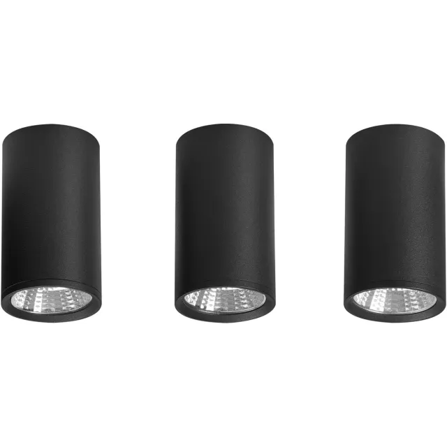 Beliani BARCALA - Plafondlamp set van 3 - Zwart - Metaal