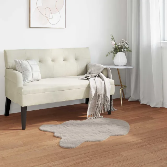 vidaXL Antislip vloerkleed van imitatie konijnenbont OLITE Beige, foto 2