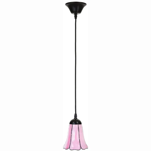 Coloured by Art Tiffany Hanglamp aan snoer Liseron Pink - Art Deco Trade Roze