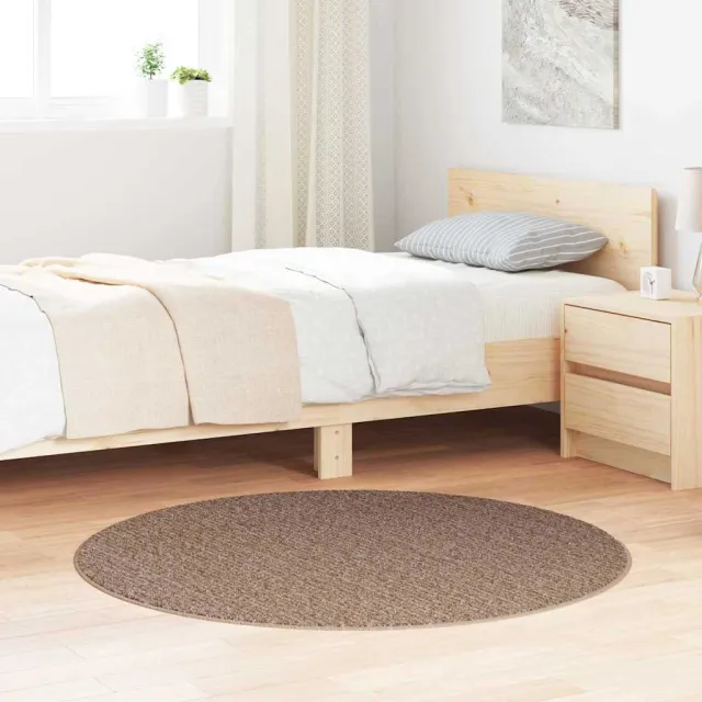 vidaXL Antislip Shaggy Tapijt Bruin 120 x 120 cm PP, foto 2