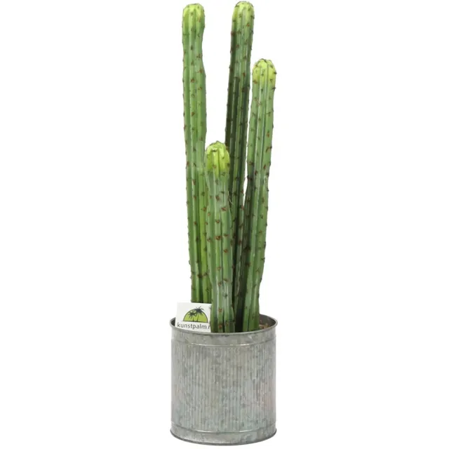 Kunstpalm Kunstcactus Arizona | 62cm – Zuilcactus – Nep Cactus – Woestijn Kunstplant – Met Pot – Realistische Decoratie Lichtgroen