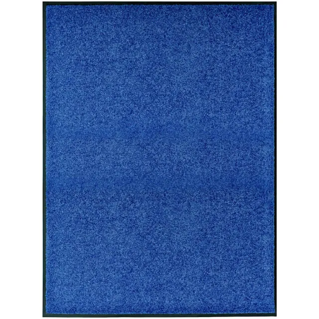 vidaXL Deurmat wasbaar 90x120 cm blauw