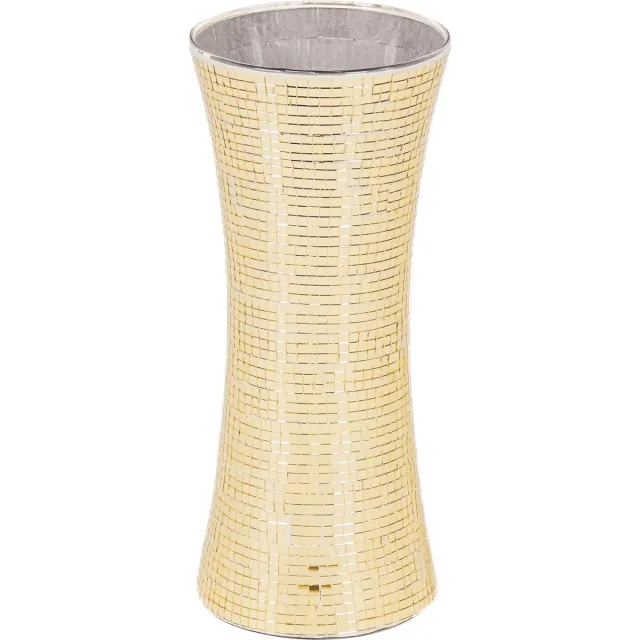 Housevitamin Bloemen Vaas - Disco-Glitter-Glas-Goud - 12,5x12,5x30cm