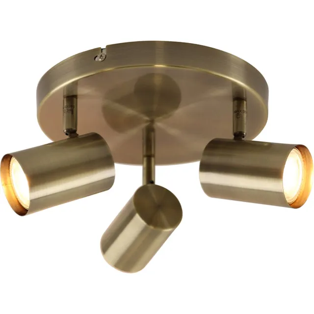 Olucia ELENA - Plafondlamp - Brons - Vorm: Rond