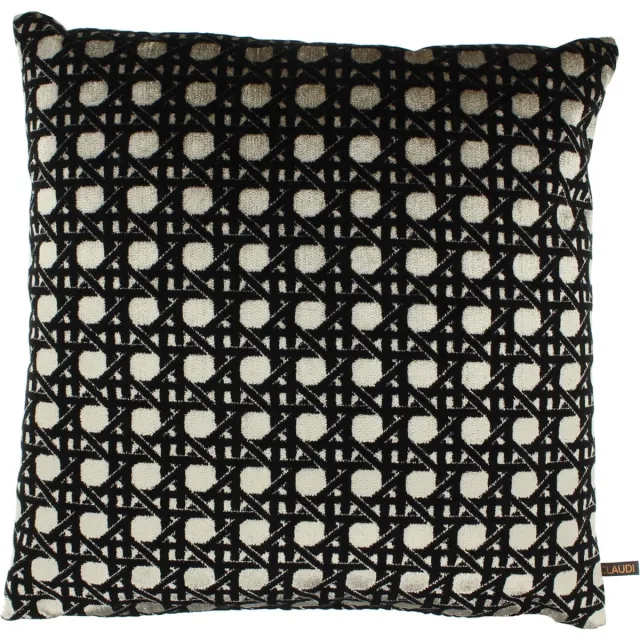 Claudi sierkussen Eliaz - black/gold - 45x45 cm zwart