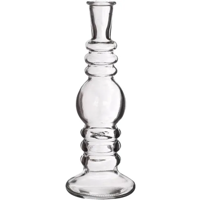 Ideas 4 Seasons Bloemenvaas Florence - transparant glas - helder - D8,5 x H23 cm