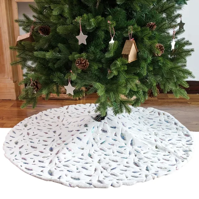 Livano Kerstboomrok Voor Kunstboom - Kerstboomkleed - Kerstboom Mand - Kerstkleed - Kerstboomring - Kerstrok - Kerstboomdeken - Kerstboomrok - Rond 90cm Rood