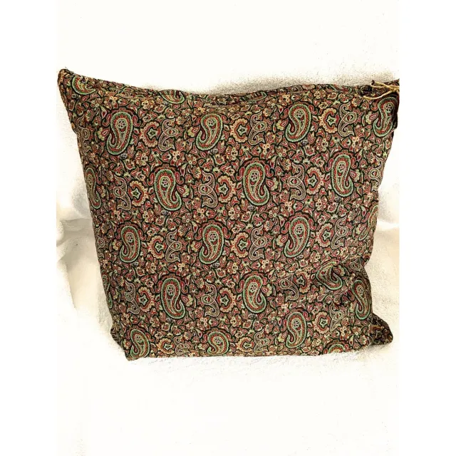 M Design M&R design sierkussen hoes woonkamer 40x40 dubbelzijdig Perzisch zijde handgeweven Toranj Groen, bruin
