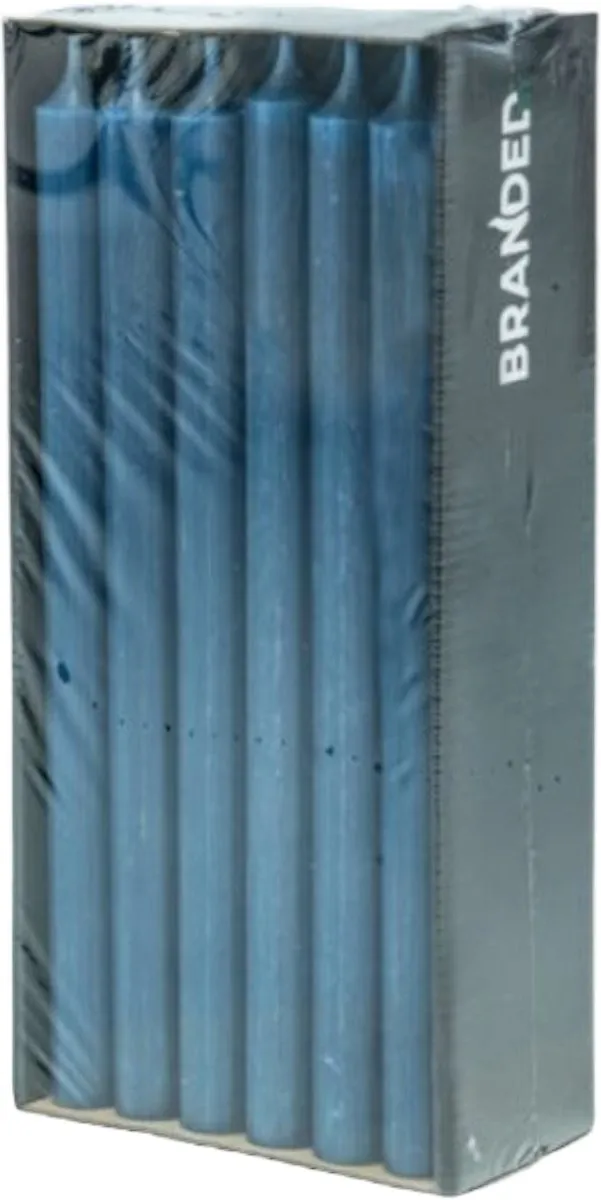 Branded by 18 Stuks Dinerkaarsen Donker Blauw 28 cm lang donkerblauw