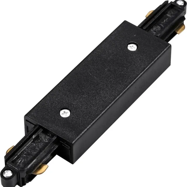 Fantasia Track lineaire connector 1-fase zwart, verbindt railsegmenten in rechte lijn, ingebouwde 220V voeding Wit