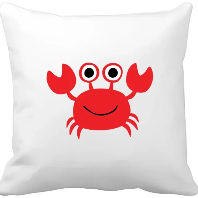 Akyol krab Kussen hoes - Kreeft - dieren liefhebbers - kreeftachtigen - schaaldieren - 40 bij 40 cm Multicolor
