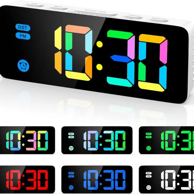 Swiphi® Digitale klok - Wekkers Digitaal - Alarmklok - USB Wit