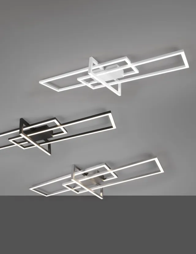 Trio SALINAS - Plafondlamp - Nikkel mat - incl. 1x SMD 34W - Dimbaar met schakelaar - Niet dimbaar