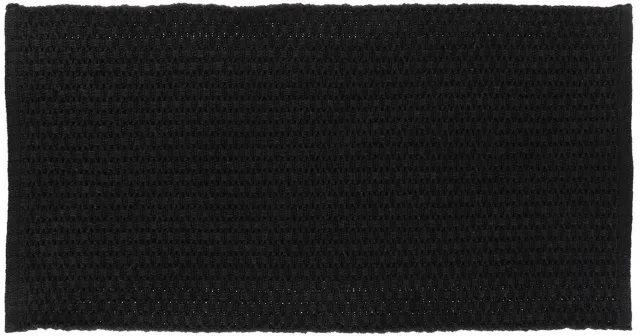 Tendance Rosario-badmat van katoen en andere vezels, gevlochten, 45 x 90 cm, zwart Noir
