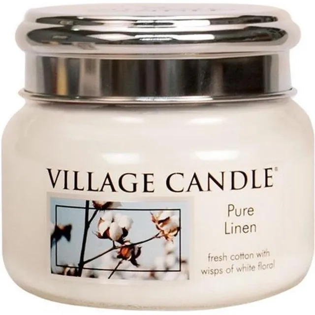 village candle Duo Lont Pure Linen Small 55 Branduren Wit