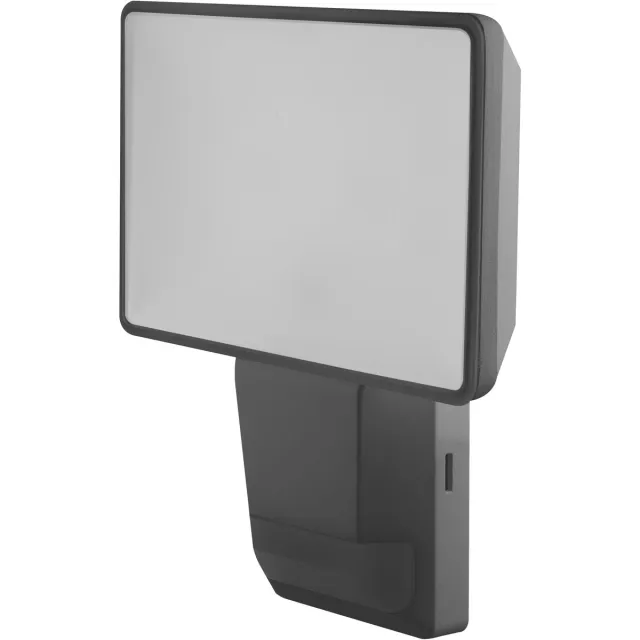 Osram ENDURA PRO zeer efficiënte buitensensor-schijnwerper voor wandmontage met brede stralingshoek in innovatief optisch ontwerp, 15W, donkergrijs, IP55-bescherming, voor parkeerplaatsen en parken