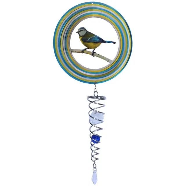 Spin Art/Cooking Vinyl Windspinner, Spin Art, Blue Tit/Pimpelmees Artist Crystal Tail, ACTBLTIT Multicolor