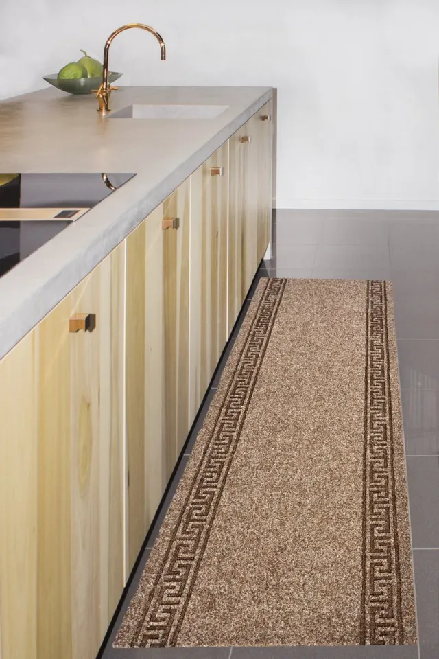 JYG Vloerkleed KRETA - Keukenmat - Keukenloper - Anti Slip - 66x150cm - Beige