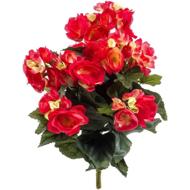 Emerald Kunstplant Begonia 29cm roze - Kunstplant voor binnen